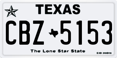 TX license plate CBZ5153