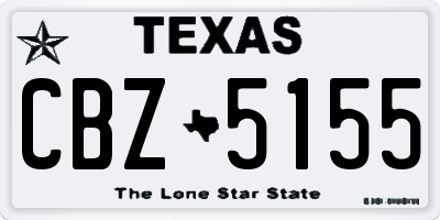 TX license plate CBZ5155