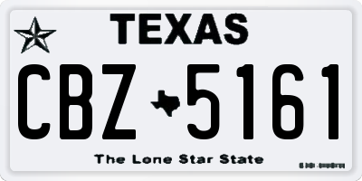 TX license plate CBZ5161