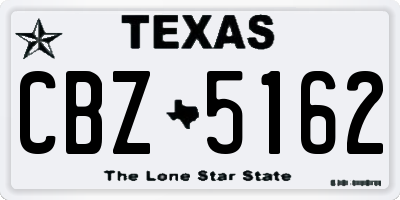 TX license plate CBZ5162