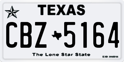TX license plate CBZ5164