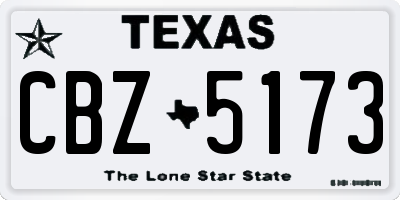 TX license plate CBZ5173