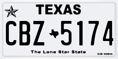 TX license plate CBZ5174