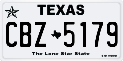 TX license plate CBZ5179