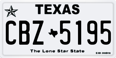 TX license plate CBZ5195
