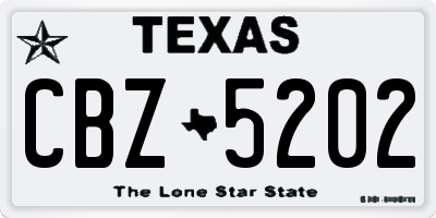 TX license plate CBZ5202