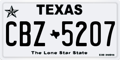 TX license plate CBZ5207