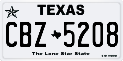 TX license plate CBZ5208