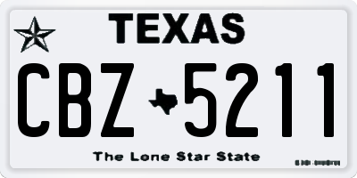 TX license plate CBZ5211