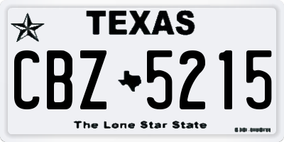 TX license plate CBZ5215