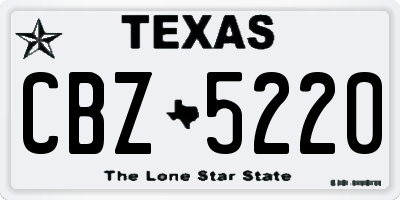 TX license plate CBZ5220