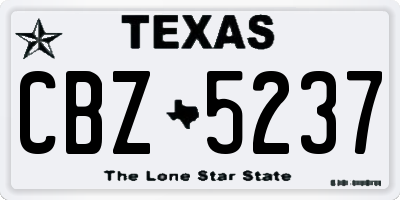 TX license plate CBZ5237