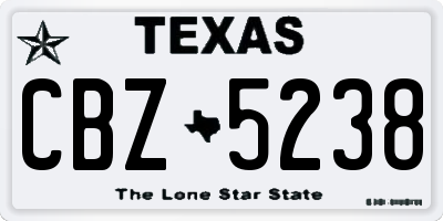 TX license plate CBZ5238