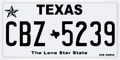 TX license plate CBZ5239