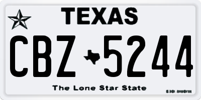 TX license plate CBZ5244