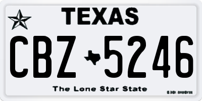 TX license plate CBZ5246