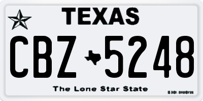 TX license plate CBZ5248
