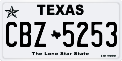 TX license plate CBZ5253