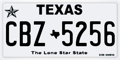 TX license plate CBZ5256