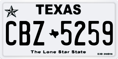 TX license plate CBZ5259