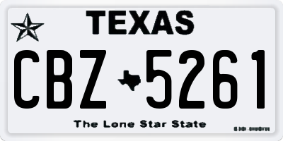 TX license plate CBZ5261