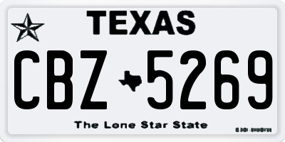 TX license plate CBZ5269