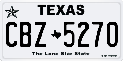 TX license plate CBZ5270