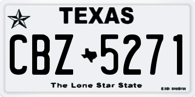 TX license plate CBZ5271