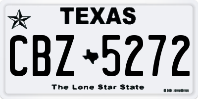 TX license plate CBZ5272