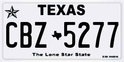 TX license plate CBZ5277