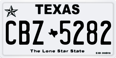 TX license plate CBZ5282