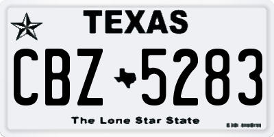 TX license plate CBZ5283