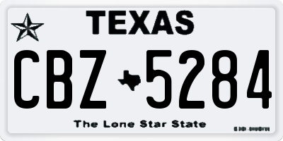 TX license plate CBZ5284