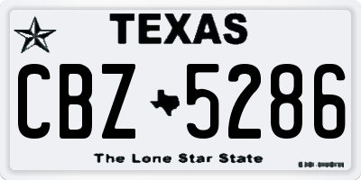 TX license plate CBZ5286
