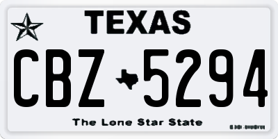 TX license plate CBZ5294