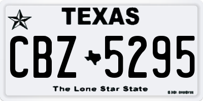 TX license plate CBZ5295
