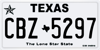 TX license plate CBZ5297
