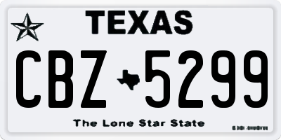 TX license plate CBZ5299
