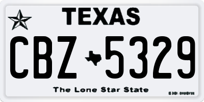 TX license plate CBZ5329
