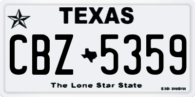 TX license plate CBZ5359