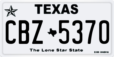 TX license plate CBZ5370
