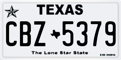 TX license plate CBZ5379
