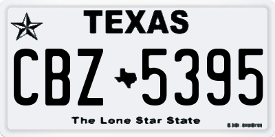 TX license plate CBZ5395