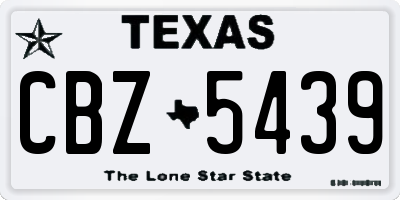 TX license plate CBZ5439
