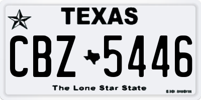 TX license plate CBZ5446