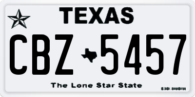 TX license plate CBZ5457