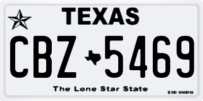 TX license plate CBZ5469