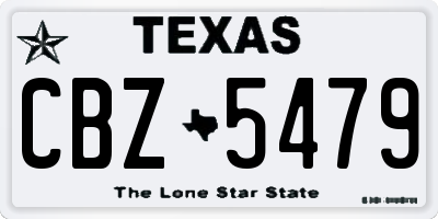 TX license plate CBZ5479