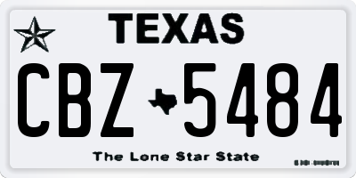 TX license plate CBZ5484