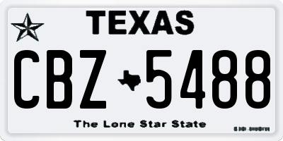 TX license plate CBZ5488